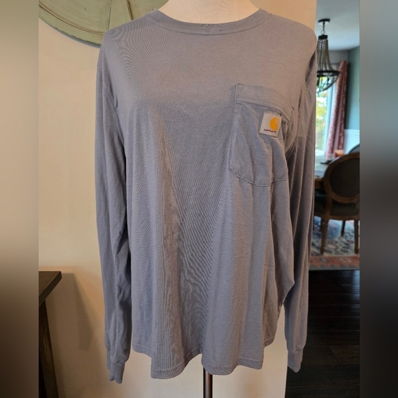 Carhartt Women's Medium Tencel Fiber Series Loose Fit Long-Sleeve Light Purple - Picture 2 of 11